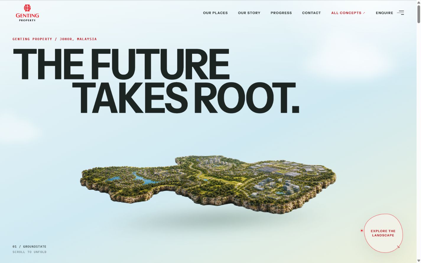 Groundstate homepage opening viewport